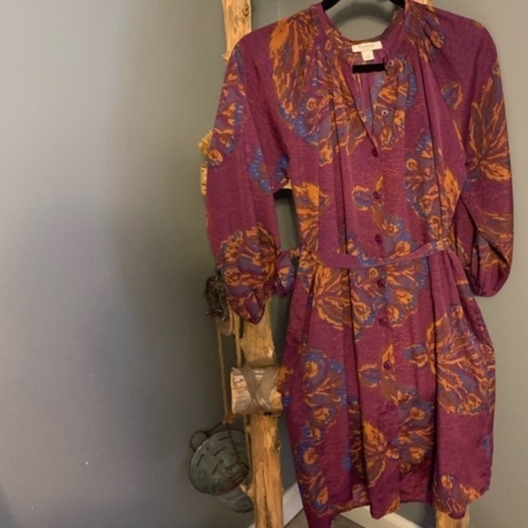 Tucker Boho Fall Midi Dress Size S - Picture 3 of 7
